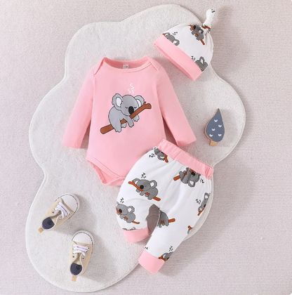 The Lane - 2pcs Koala Print Romper