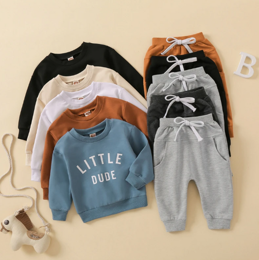 The Hugo - Letter Print Sweatshirt Tops + Pants