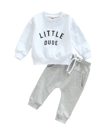 The Hugo - Letter Print Sweatshirt Tops + Pants