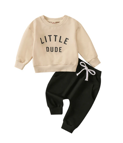 The Hugo - Letter Print Sweatshirt Tops + Pants