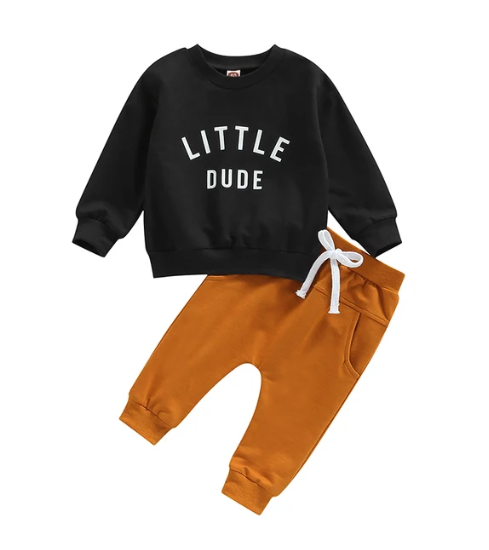 The Hugo - Letter Print Sweatshirt Tops + Pants