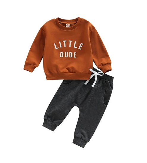 The Hugo - Letter Print Sweatshirt Tops + Pants