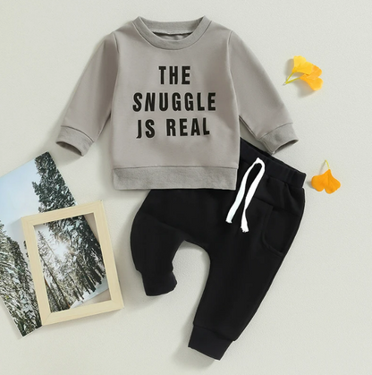 The Daniel - Baby Boy The Snuggle Is Real Sweatshirt + Pants