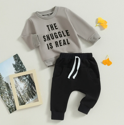 The Daniel - Baby Boy The Snuggle Is Real Sweatshirt + Pants