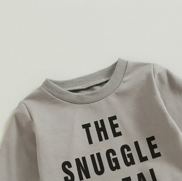 The Diego - Baby Boy The Snuggle Is Real Print Sweatshirt + Pants