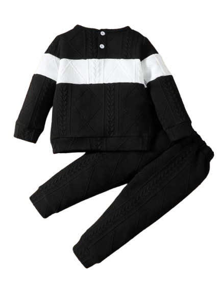 The Adriel - Baby Boy Colour Block Hoodie + Pants