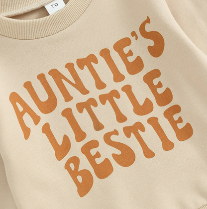 The Ashton - Baby Boy Auntie's Little Bestie Letter Print Tops + Pants