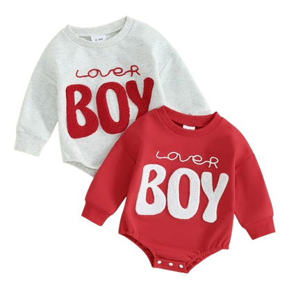 The Brayden - Baby Boy Lover Print Romper