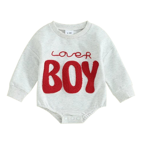 The Brayden - Baby Boy Lover Print Romper