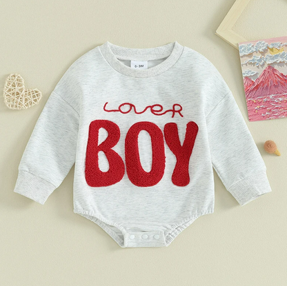 The Brayden - Baby Boy Lover Print Romper