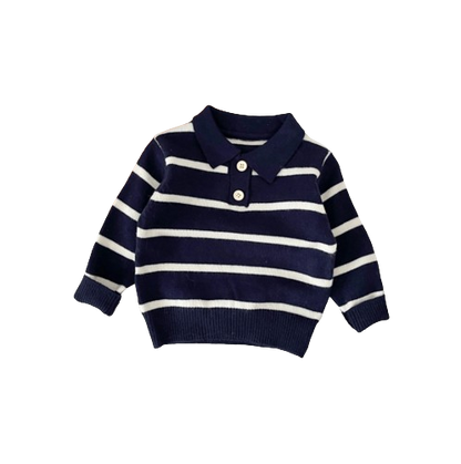 The Blakely - Baby Girl Stripe Snapback Long Sleeve Tops