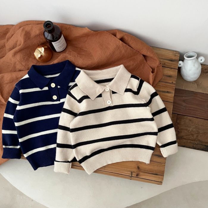 The Blakely - Baby Girl Stripe Snapback Long Sleeve Tops