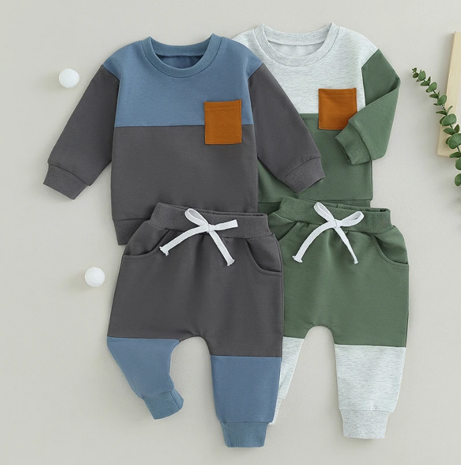 The Gael - Baby Boy Contrast Sweatshirts + Pants