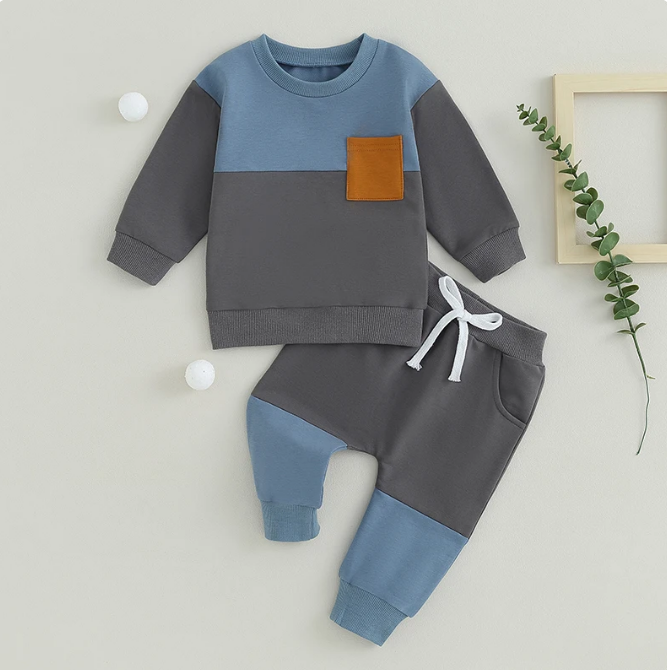 The Gael - Baby Boy Contrast Sweatshirts + Pants