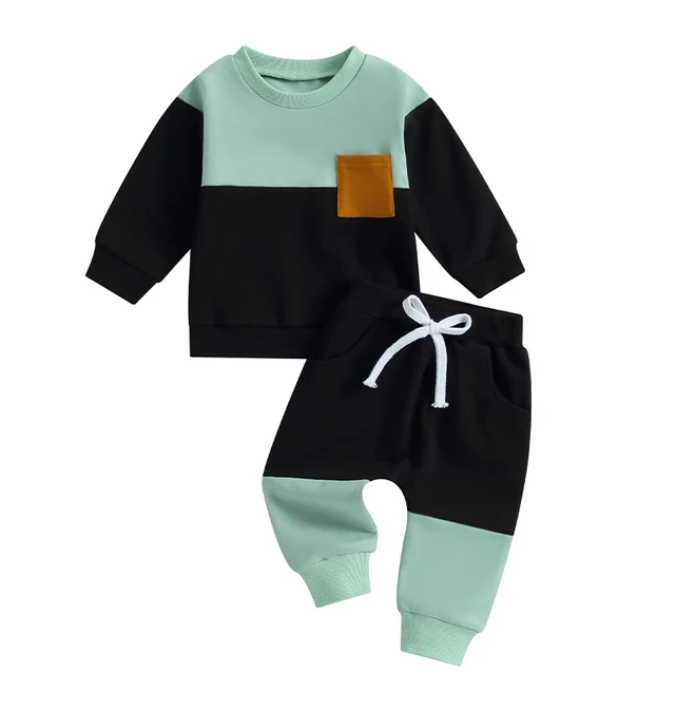 The Gael - Baby Boy Contrast Sweatshirts + Pants