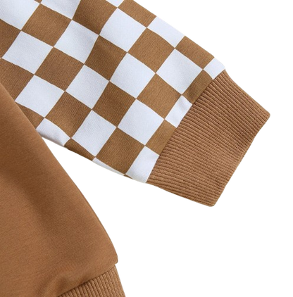 The Austin - Baby Boy Checkerboard  Sweatshirt + Pants