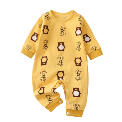 The Axel - Baby Unisex Cute Animal Print Crawling Outfit