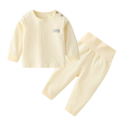 The Adriana - Baby Girl Solid Colour Thermal Pajama Sets