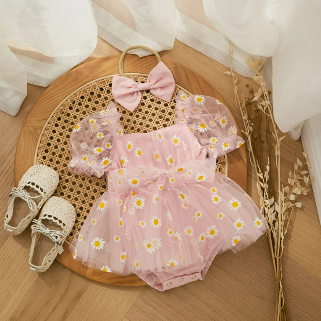 The Elise - Baby Girl Princess Mesh Chiffon Dress