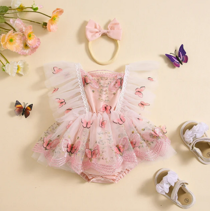 The Jane - Baby Girl Princess Chiffon Butterfly Dress