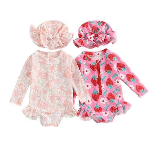 The Adelaide - Baby Girl Long Sleeve Beachwear