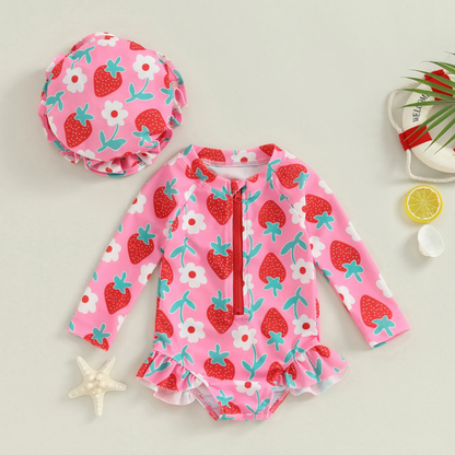 The Adelaide - Baby Girl Long Sleeve Beachwear