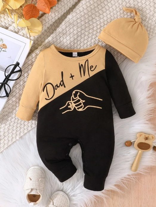 The Leo - Baby Unisex Dad + Me Print Romper