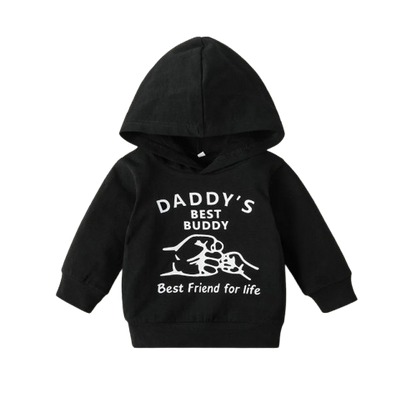 The Alexander - Baby Boy Black Long Sleeved Hoodie + Camouflage Pants