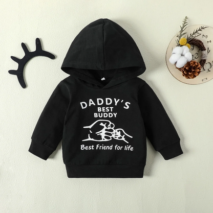 The Alexander - Baby Boy Black Long Sleeved Hoodie + Camouflage Pants