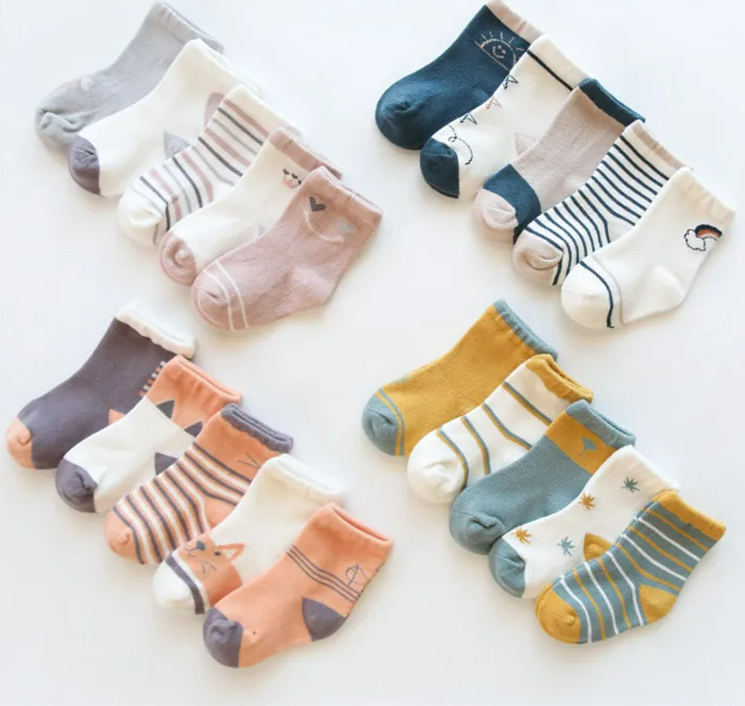 The Julian - Baby Unisex 5 pairs Cotton Socks