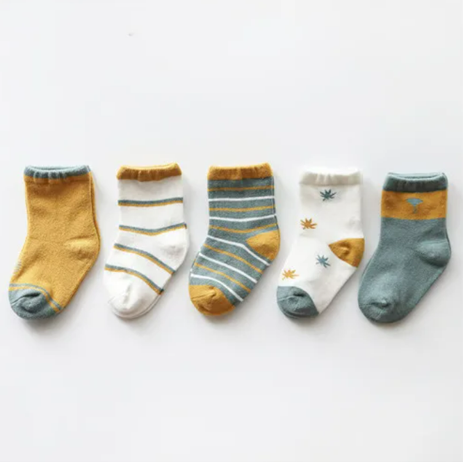 The Julian - Baby Unisex 5 pairs Cotton Socks