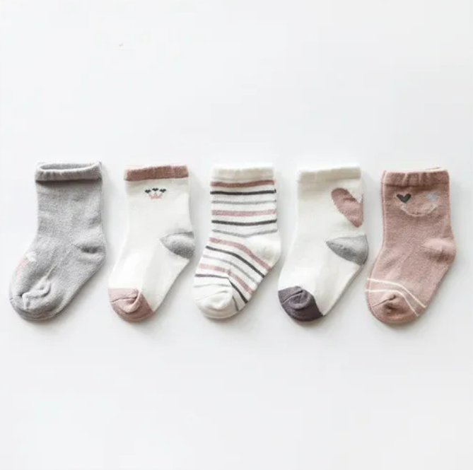 The Julian - Baby Unisex 5 pairs Cotton Socks