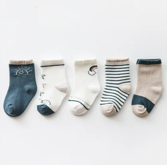 The Julian - Baby Unisex 5 pairs Cotton Socks