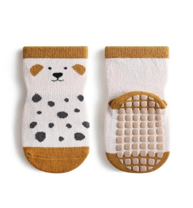 The Eli - Baby Unisex 5 Pairs Animal Print Anti-Slip Baby Socks