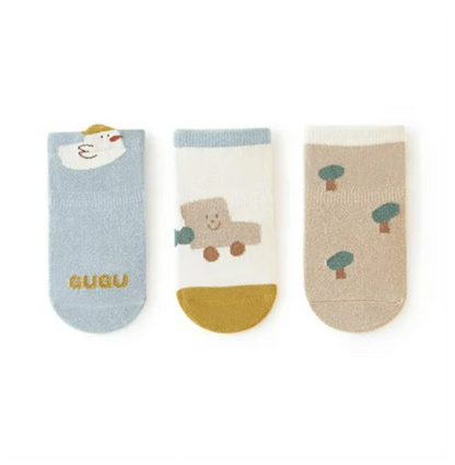 The Jace - Baby Unisex 3pairs Cute Cotton Socks