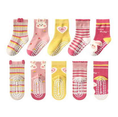 The Ace - Baby Unisex 5pairs Non-slip Floor Socks