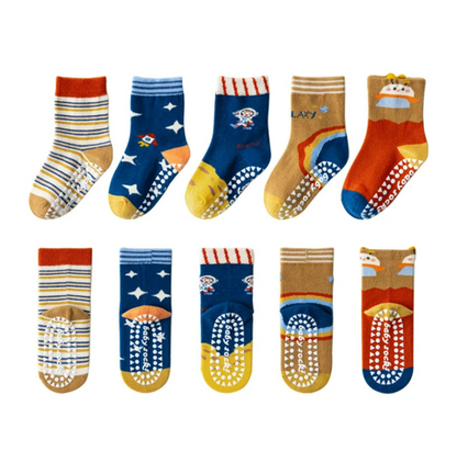 The Ace - Baby Unisex 5pairs Non-slip Floor Socks