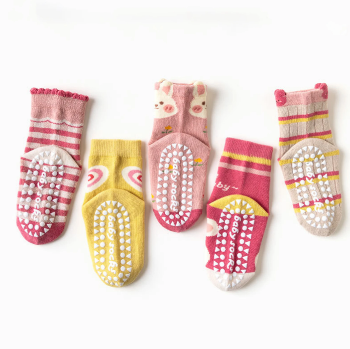 The Ace - Baby Unisex 5pairs Non-slip Floor Socks