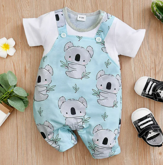 The Lincoln - Baby Unisex Koala Print Jumpsuits