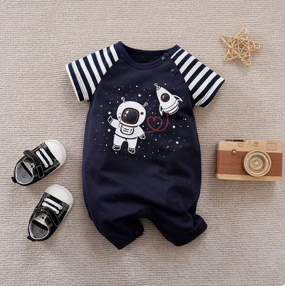 The Xavier - Baby Unisex Astronaut Print Jumpsuit