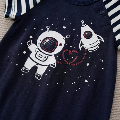 The Xavier - Baby Unisex Astronaut Print Jumpsuit