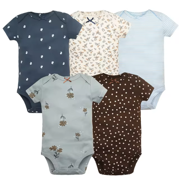 The Santiago - Baby Unisex 5pcs Cartoon Print Romper Set I