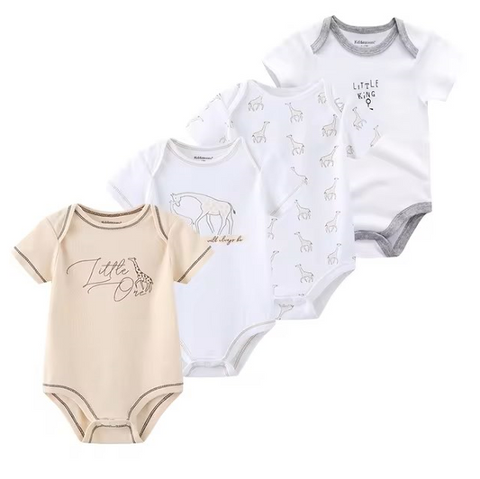 The Caleb - Baby Unisex 4pcs Cartoon Print Bodysuits L