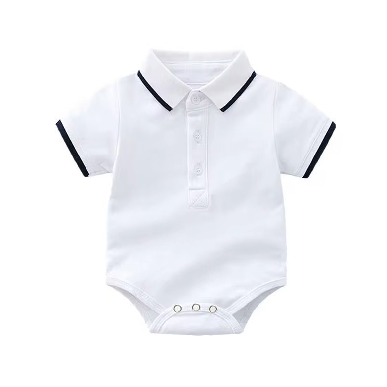 The Walker - Baby Boy Gentlemen Cotton Romper Top + Shorts