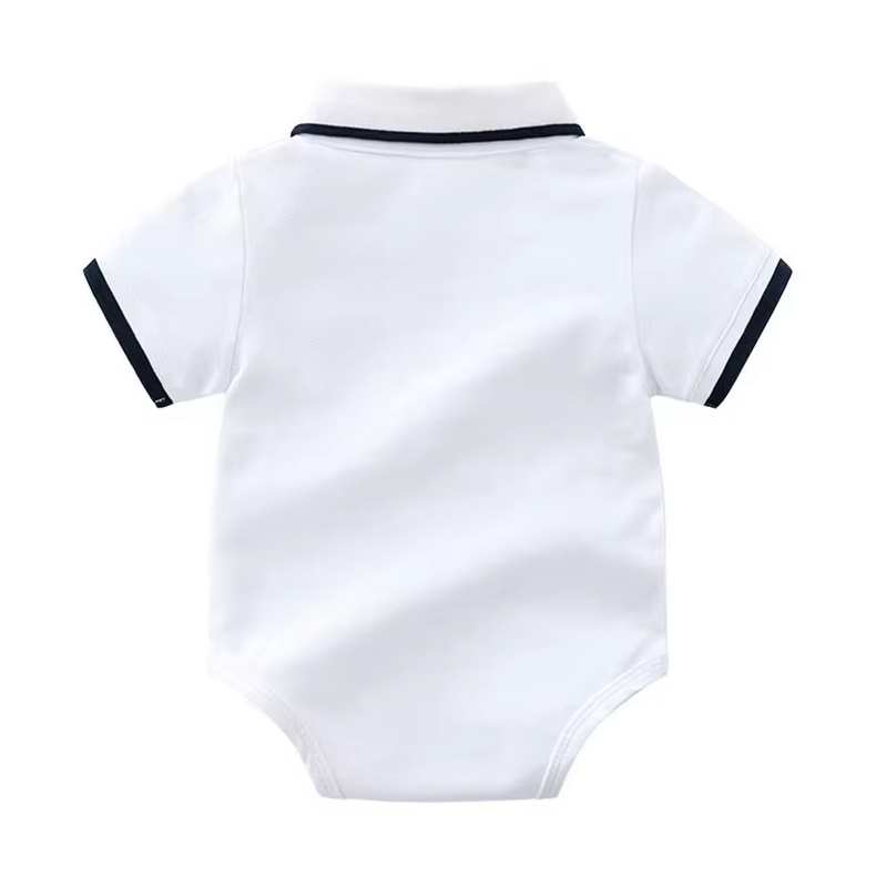 The Walker - Baby Boy Gentlemen Cotton Romper Top + Shorts