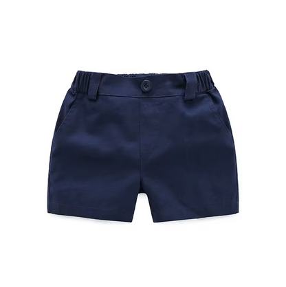 The Walker - Baby Boy Gentlemen Cotton Romper Top + Shorts