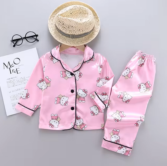 The Aziel - Baby Disney Pink Hello Kitty Print Pajamas Set