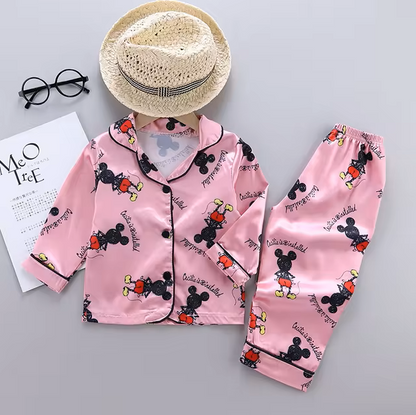 The Aziel - Baby Disney Pink Mickey Mouse Print Pajamas Set