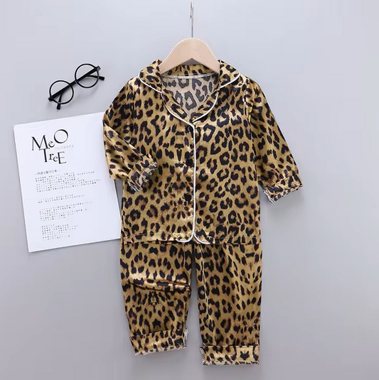 The Aziel - Baby Leopard Print Pajamas Set