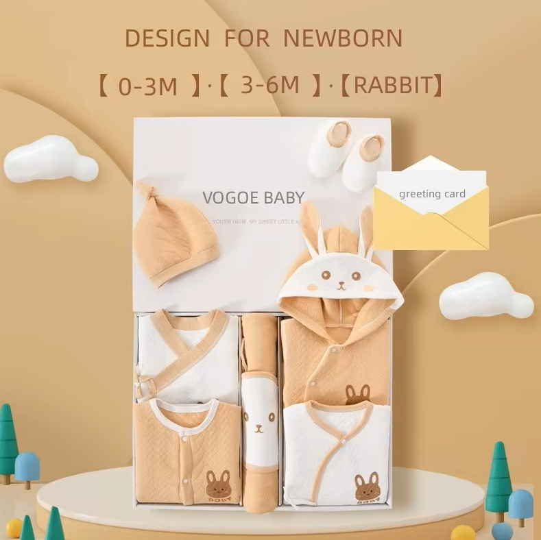 The Carey - Newborn Baby Unisex Khaki Gift Set